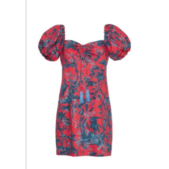 CARA CARA Flirty GIGI MINI SUN DRESS IN PINK HERON WATERMELON SZ XXS - Picture 2 of 10